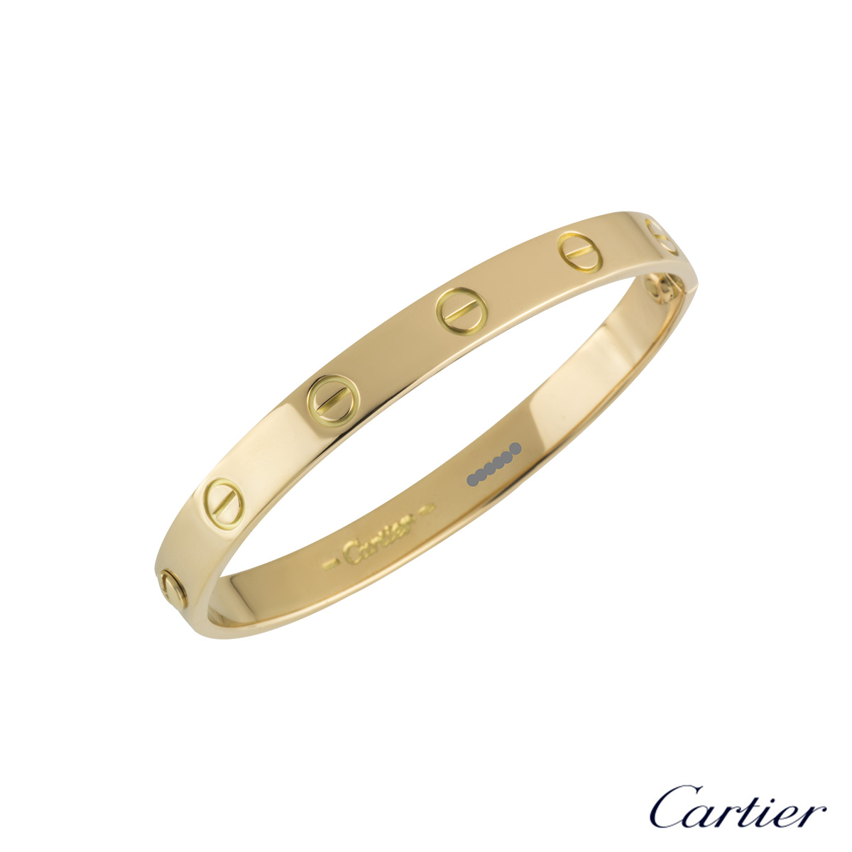 Cartier 18k Yellow Gold Love Bangle Size 16 B6035516 | Rich Diamonds